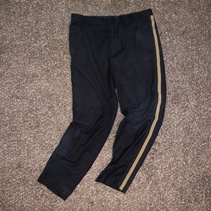 H&M Black/Gold Stripe Trouser Pants